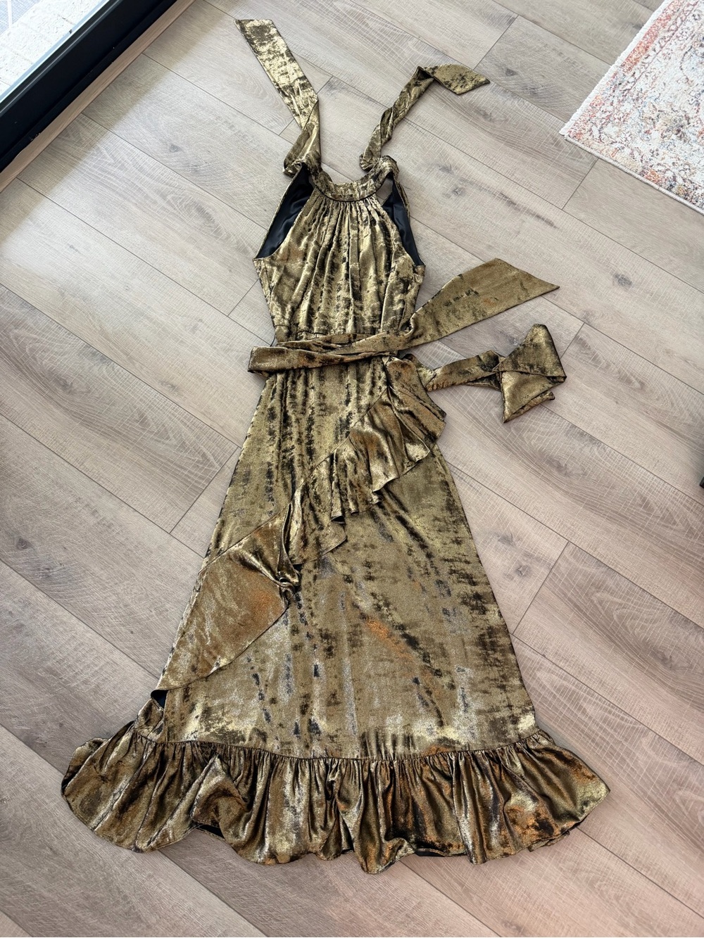 Miss Tiffany Maxi Dress Alex Marie Romantic Shimmer Size 8